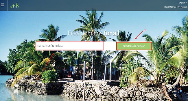 Đăng ký tên miền miễn phí Dot.tk